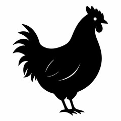 Hen Black silhouette