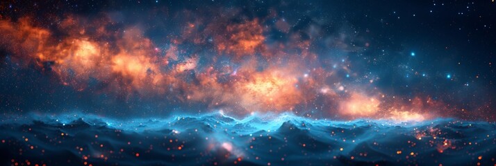 Obraz premium Stellar Nebula and Cosmic Clouds in Space
