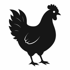 Hen Black silhouette