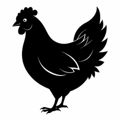 Hen Black silhouette