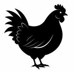 Hen Black silhouette