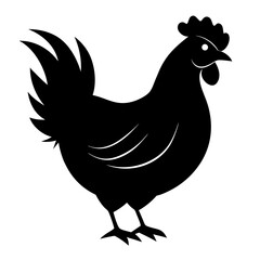 Hen Black silhouette