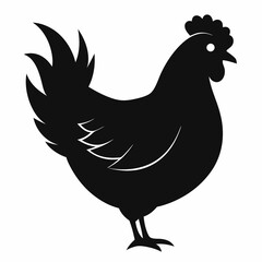 Hen Black silhouette