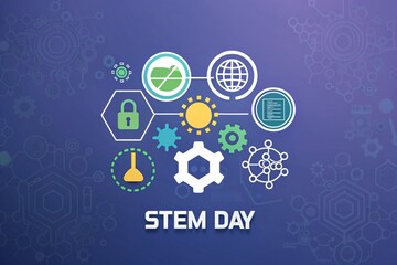STEM Day Concept with Icons.