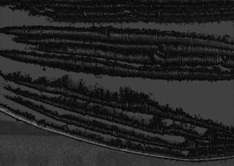 Obraz premium Indigo color cloth texture photo background. Natural textile material pattern cover. Pencil drawn sketch illustration, sketchy draft