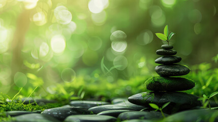Obraz premium zen stones and bamboo