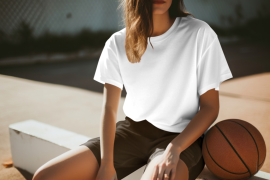 Women's streetwear png, transparent mockup