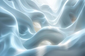 Fototapeta premium Abstract Artwork of Ice Floe Patterns | Digital Painting