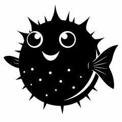 Pufferfish Black silhouette