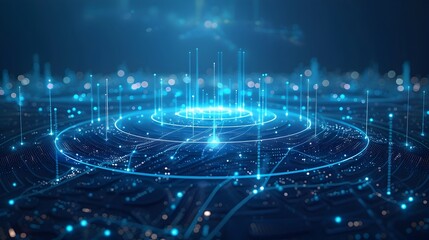 Futuristic Isometric Icon of Digital Signal Beacons for Tech Interfaces and Network Diagrams