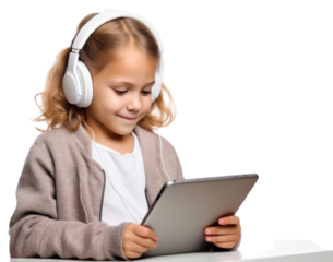 PNG Headphones computer looking reading.