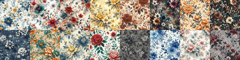 beautiful flowers in ink draw style. AI generated illustration