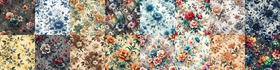 beautiful flowers in ink draw style. AI generated illustration