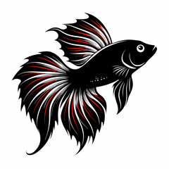 Betta Black silhouette