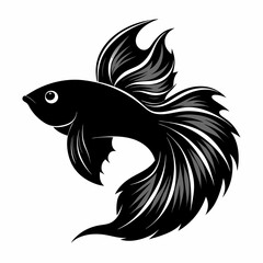 Betta Black silhouette