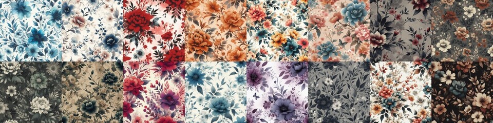 beautiful flowers in ink draw style. AI generated illustration