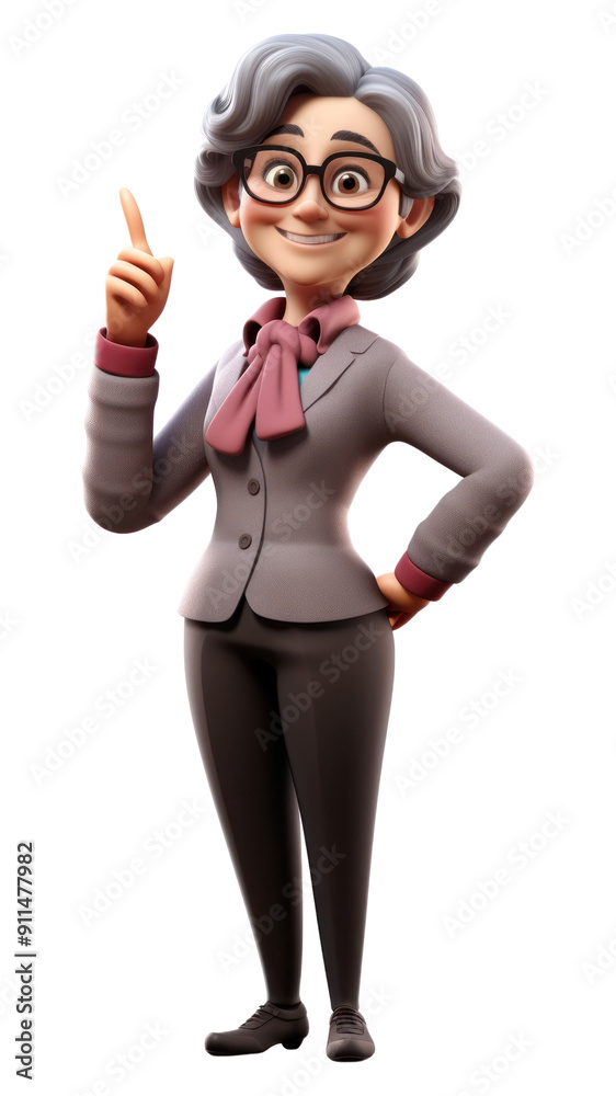 Canvas Prints png smiling cartoon adult woman.