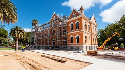 Historic building undergoing property insurance assessment, property insurance, heritage property