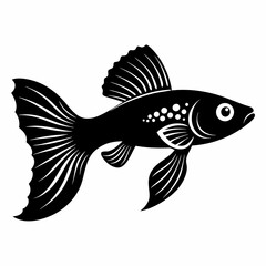 Guppy Black silhouette
