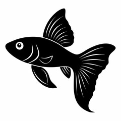 Guppy Black silhouette