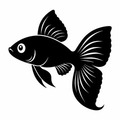 Guppy Black silhouette