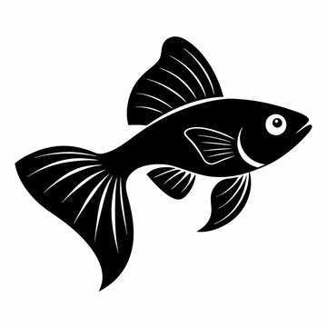 recommend clip art: Guppy Black silhouette