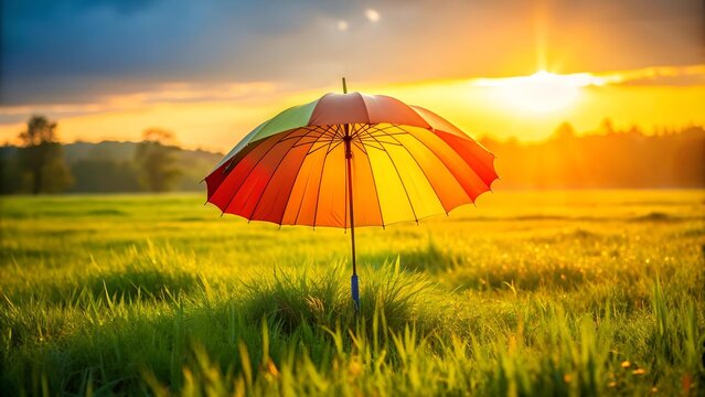 Sun-Kissed Meadow Umbrella  Generative AI