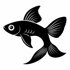 Guppy Black silhouette