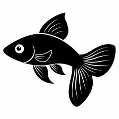 Guppy Black silhouette