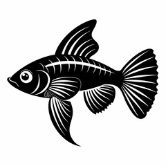 Guppy Black silhouette
