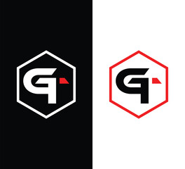 GT monogram logo design vector