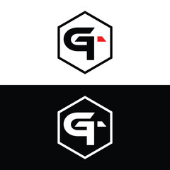 GT monogram logo design vector