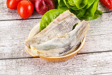 Herring fillet in the oil