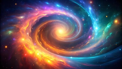 Neon Galaxy Dream: A Celestial Glow  Generative AI