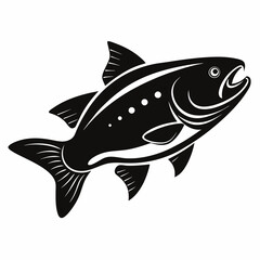 Trout Black silhouette