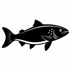 Trout Black silhouette