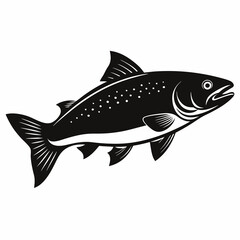 Trout Black silhouette