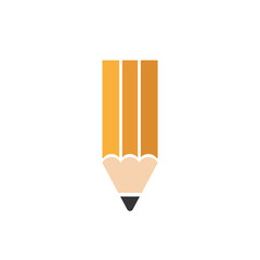 Pencil icon vector design flat draw tool graphite illustration isolated
