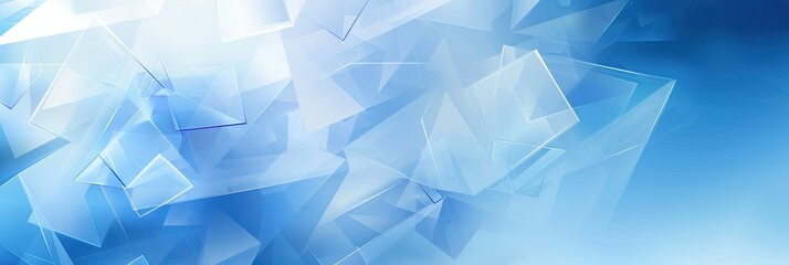 Obraz premium transparent shapes of squares, triangles, rounded squares, rounded triangles, against a blue gradient background