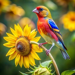 Obraz premium bird on a flower