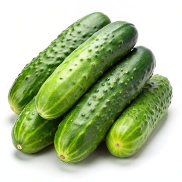 cucumbers on a white background