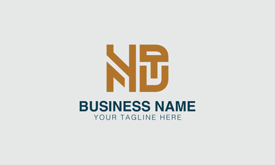 ND N nd initial logo | initial based abstract modern minimal creative logo, vector template image. luxury logotype logo, real estate homie logo. typography logo. initials logo