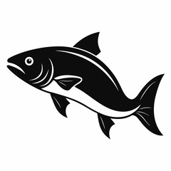 Salmon Black silhouette