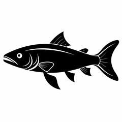 Salmon Black silhouette