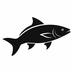 Obraz premium Salmon Black silhouette