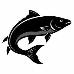 Salmon Black silhouette
