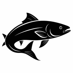 Salmon Black silhouette