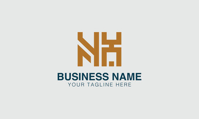NH N nh initial logo | initial based abstract modern minimal creative logo, vector template image. luxury logotype logo, real estate homie logo. typography logo. initials logo
