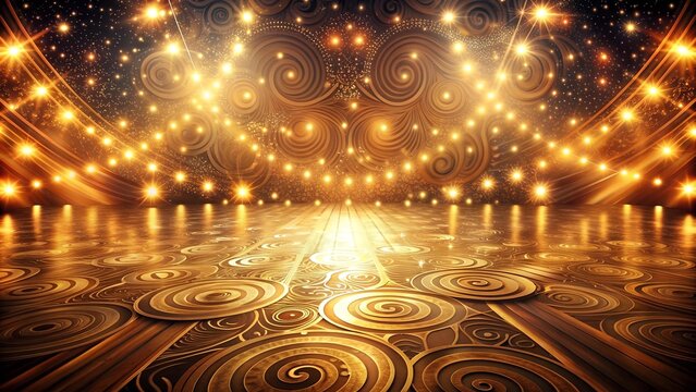 Dancing Through Time: A Whimsical Vintage Dance Floor  Generative AI