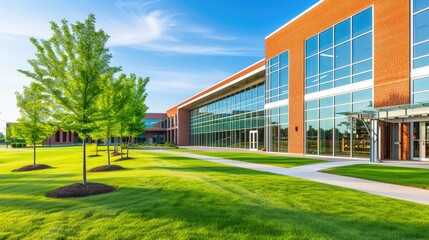 Obraz premium School Exterior with Contemporary Design